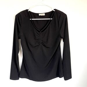 The General Good black long sleeve blouse